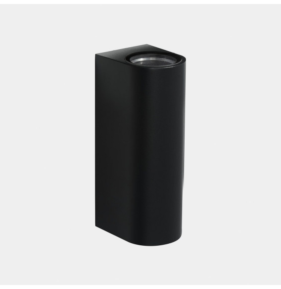 LedsC4 - Aplique IP66 Max Big doble emisión LED 17.3 blanco extra cálido 2200K ON-OFF negro 4270lm