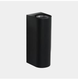 LedsC4 - Aplique IP66 Max Big doble emisión LED 17.3 blanco extra cálido 2200K ON-OFF negro 4270lm