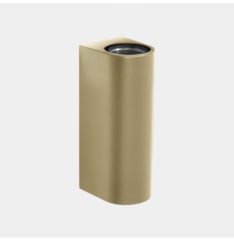 LedsC4 - Aplique IP66 Max Big doble emisión LED 17.3 blanco extra cálido 2200K ON-OFF oro 4270lm
