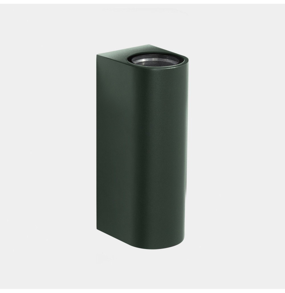 LedsC4 - Aplique IP66 Max Big doble emisión LED 17.3 blanco extra cálido 2200K ON-OFF verde abeto 3947lm