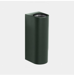 LedsC4 - Aplique IP66 Max Big doble emisión LED 17.3 blanco extra cálido 2200K ON-OFF verde abeto 4270lm