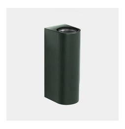 LedsC4 - Aplique IP66 Max Big doble emisión LED 17.3 blanco extra cálido 2200K ON-OFF verde abeto 4015lm