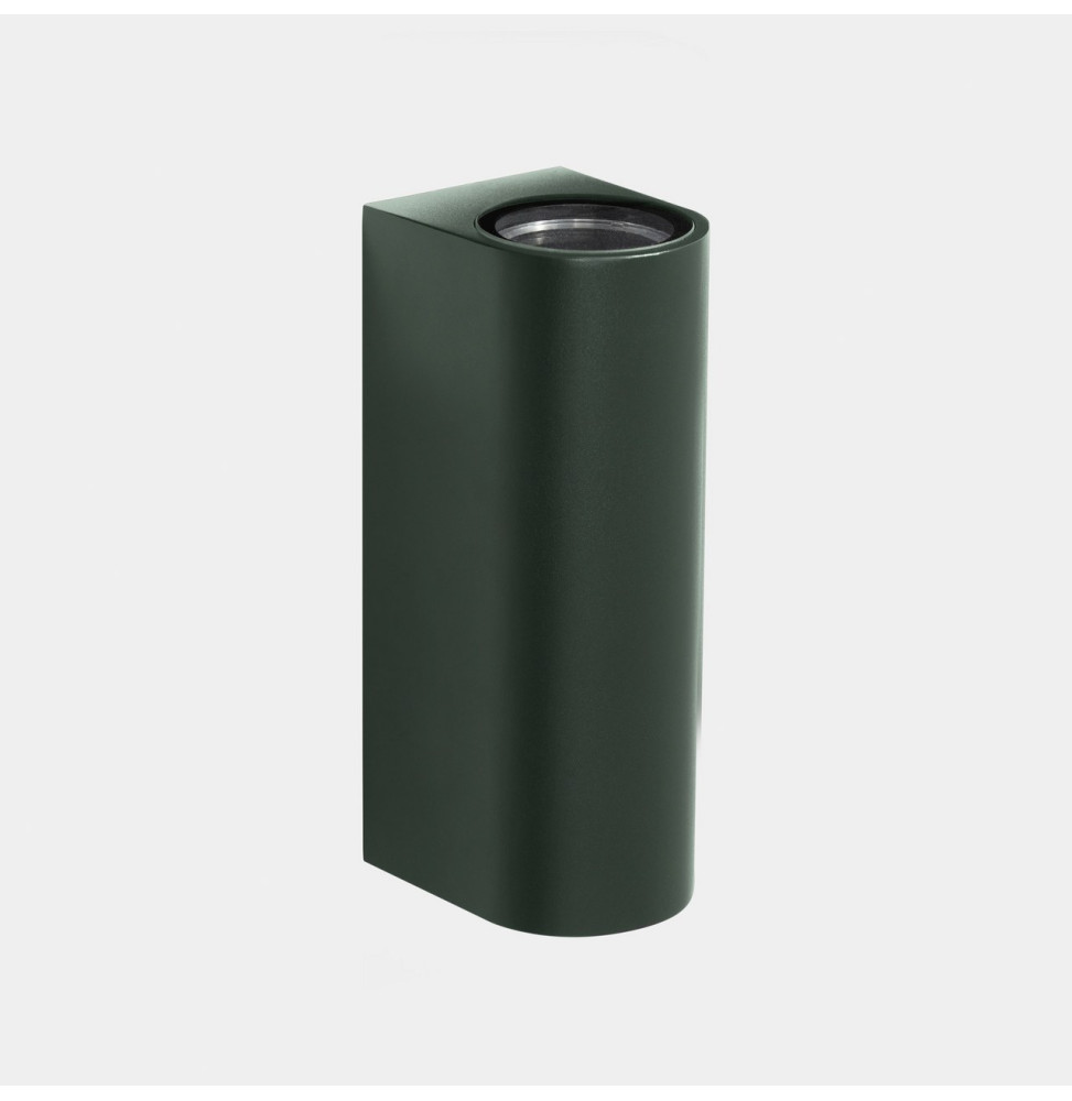LedsC4 - Aplique IP66 Max Big doble emisión LED 17.3 blanco extra cálido 2200K ON-OFF verde abeto 4406lm
