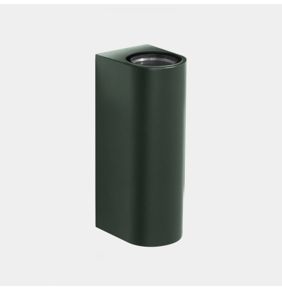 LedsC4 - Aplique IP66 Max Big doble emisión LED 17.3 blanco extra cálido 2200K ON-OFF verde abeto 4406lm