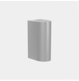 LedsC4 - Aplique IP66 Max Big simple emisión LED 20 blanco extra cálido 2200K ON-OFF gris 2135lm