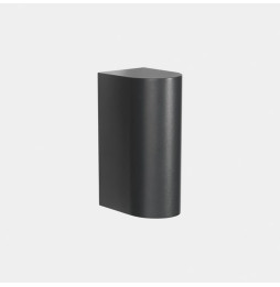 LedsC4 - Aplique IP66 Max Big simple emisión LED 20 blanco extra cálido 2200K ON-OFF gris urbano 2203lm