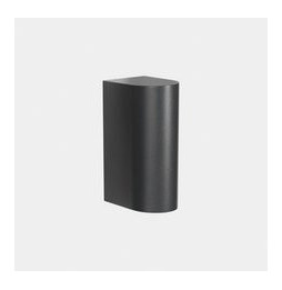 LedsC4 - Aplique IP66 Max Big simple emisión LED 20 blanco extra cálido 2200K ON-OFF gris urbano 2203lm