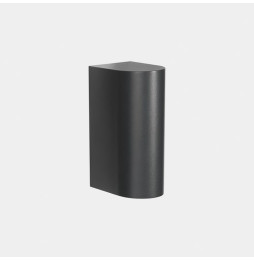 LedsC4 - Aplique IP66 Max Big simple emisión LED 20 blanco extra cálido 2200K ON-OFF gris urbano 1812lm