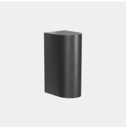 LedsC4 - Aplique IP66 Max Big simple emisión LED 20 blanco extra cálido 2200K ON-OFF gris urbano 2135lm