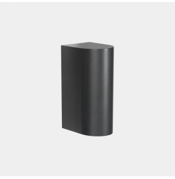 LedsC4 - Aplique IP66 Max Big simple emisión LED 20 blanco extra cálido 2200K ON-OFF gris urbano 2135lm