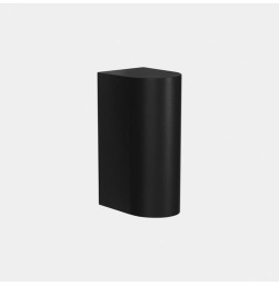LedsC4 - Aplique IP66 Max Big simple emisión LED 20 blanco extra cálido 2200K ON-OFF negro 1812lm