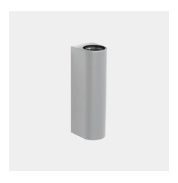 LedsC4 - Aplique IP66 Max Medium doble emisión LED 10.4 blanco extra cálido 2200K DALI-2 gris 996lm