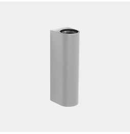 LedsC4 - Aplique IP66 Max Medium doble emisión LED 10.4 blanco extra cálido 2200K DALI-2 gris 1108lm