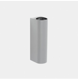LedsC4 - Aplique IP66 Max Medium doble emisión LED 10.4 blanco extra cálido 2200K DALI-2 gris 1108lm