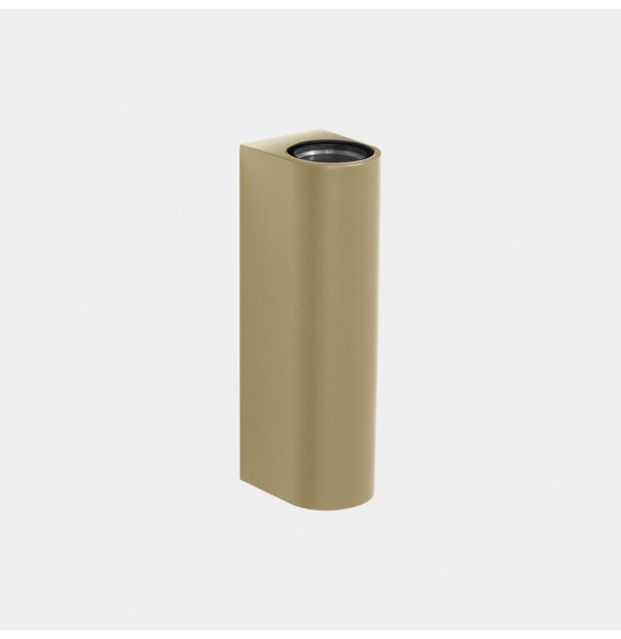LedsC4 - Aplique IP66 Max Medium doble emisión LED 10.4 blanco extra cálido 2200K DALI-2 oro 1080lm