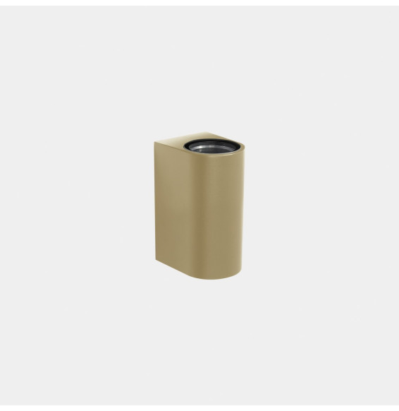 LedsC4 - Aplique IP66 Max Medium doble emisión LED 7.8 blanco extra cálido 2200K ON-OFF oro 846lm