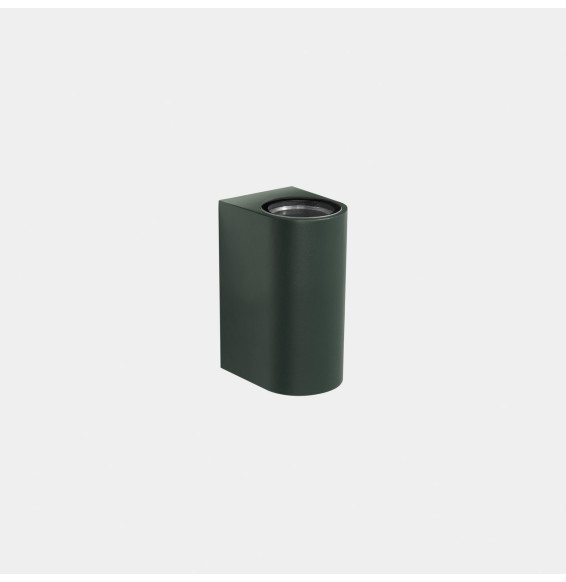 LedsC4 - Aplique IP66 Max Medium doble emisión LED 7.8 blanco extra cálido 2200K ON-OFF verde abeto 918lm