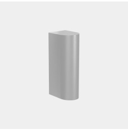 LedsC4 - Aplique IP66 Max Medium simple emisión LED 10.4 blanco extra cálido 2200K DALI-2 gris 498lm