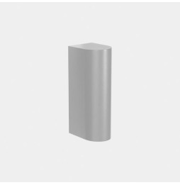 LedsC4 - Aplique IP66 Max Medium simple emisión LED 10.4 blanco extra cálido 2200K DALI-2 gris 498lm