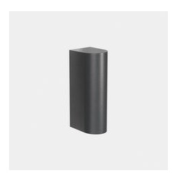 LedsC4 - Aplique IP66 Max Medium simple emisión LED 10.4 blanco extra cálido 2200K DALI-2 gris urbano 540lm