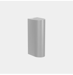 LedsC4 - Aplique IP66 Max Medium simple emisión LED 10.4 blanco extra cálido 2200K DALI-2 gris 610lm