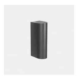 LedsC4 - Aplique IP66 Max Medium simple emisión LED 10.4 blanco extra cálido 2200K DALI-2 gris urbano 610lm