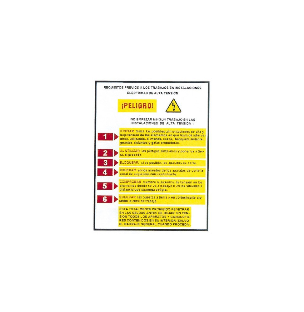 PROIMAN - Señal requisito previo 420x297mm PVC