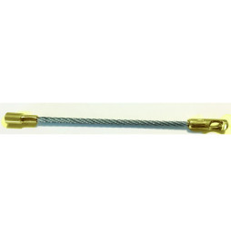 PROIMAN - Punta muelle acero flexible con ojal para guía 75 de 3mm rosca M4