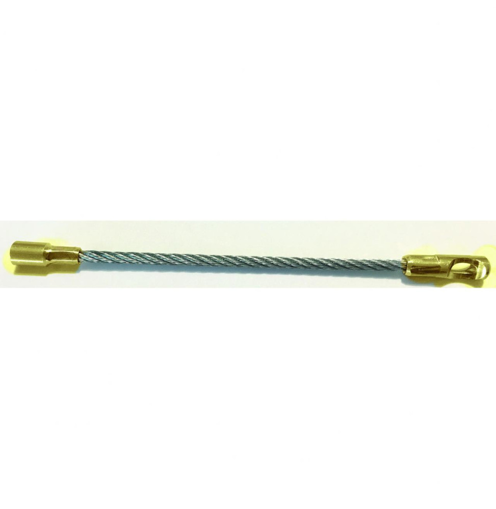 PROIMAN - Punta muelle acero flexible con ojal para guía 75 de 3mm rosca M4