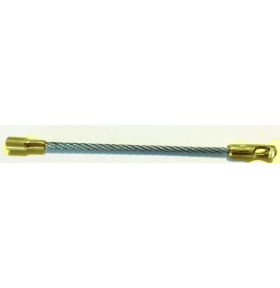 PROIMAN - Punta muelle acero flexible con ojal para guía 75 de 3mm rosca M4