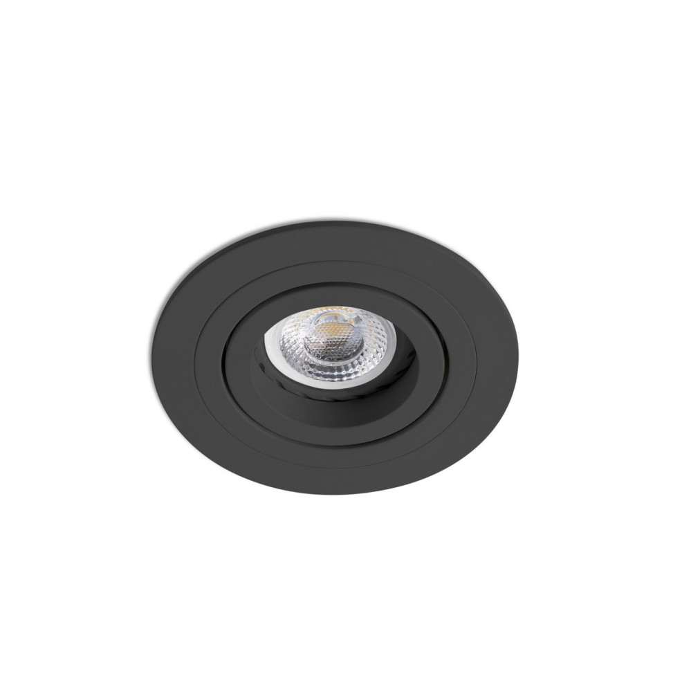 FARO - Empotrable RADON orientable redondo negro GU10/MR16/LED