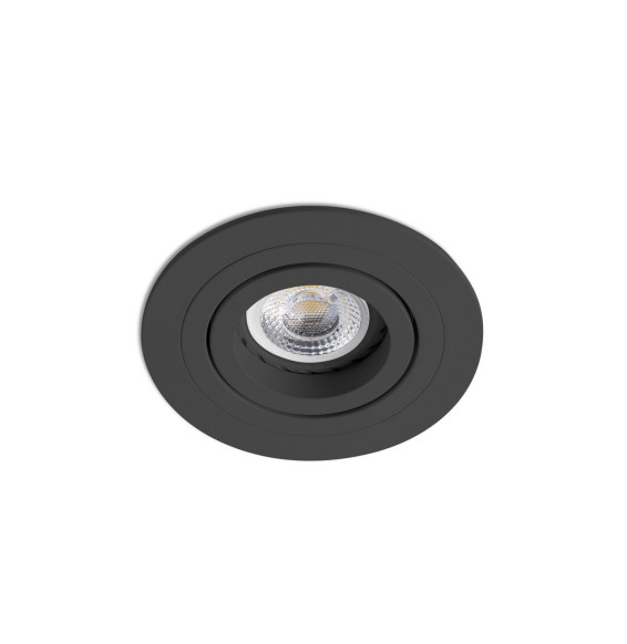 FARO - Empotrable RADON orientable redondo negro GU10/MR16/LED