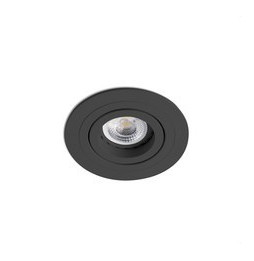 FARO - Empotrable RADON orientable redondo negro GU10/MR16/LED