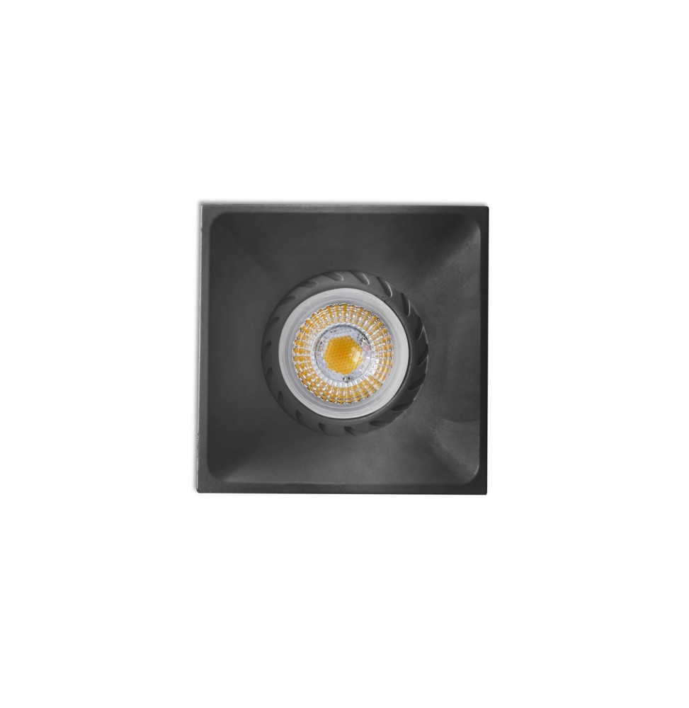 FARO - Empotrable NEON cuadrado negro 1xGU10/MR16/LED