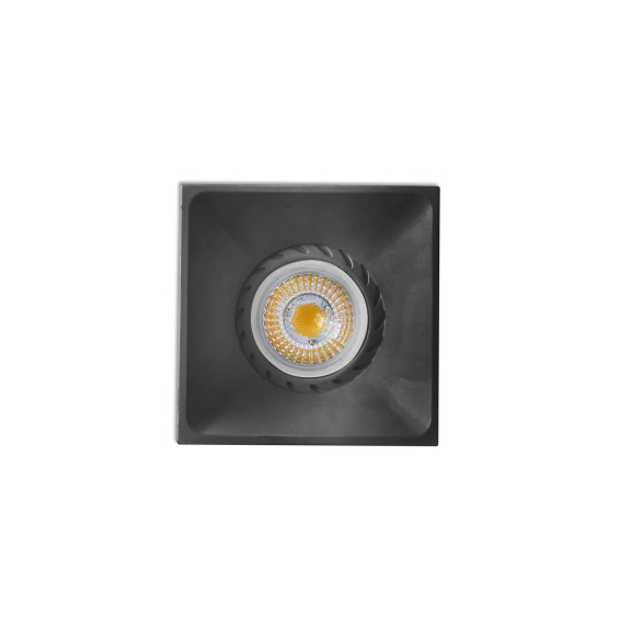 FARO - Empotrable NEON cuadrado negro 1xGU10/MR16/LED