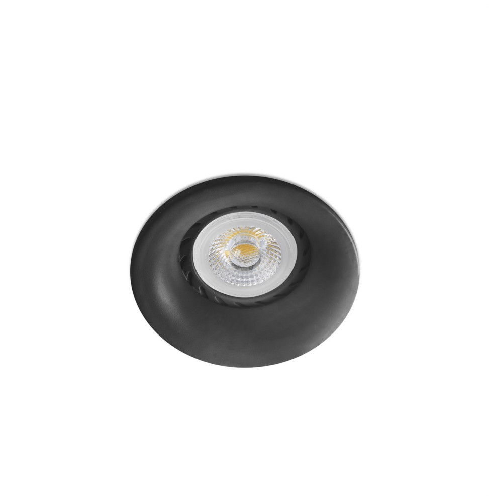 FARO - Empotrable NEON redondo negro 1xGU10/MR16/LED