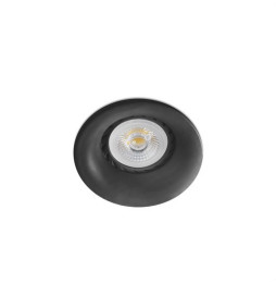 FARO - Empotrable NEON redondo negro 1xGU10/MR16/LED