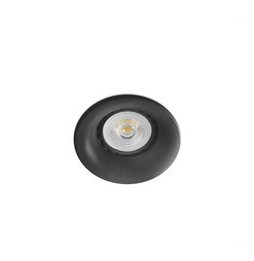 FARO - Empotrable NEON redondo negro 1xGU10/MR16/LED