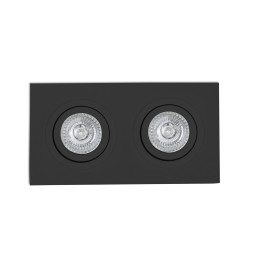 FARO - Empotrable RADON-2 orientable cuadrado negro 2xGU10/MR16/l