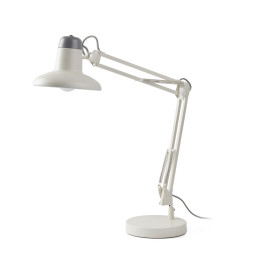 FARO - Flexo sobremesa SNAP blanco roto 1xE27 máximo 15W