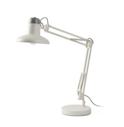 FARO - Flexo sobremesa SNAP blanco roto 1xE27 máximo 15W