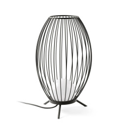FARO - Luminaria exterior CAGE portátil gris oscuro LED 12W 2700K