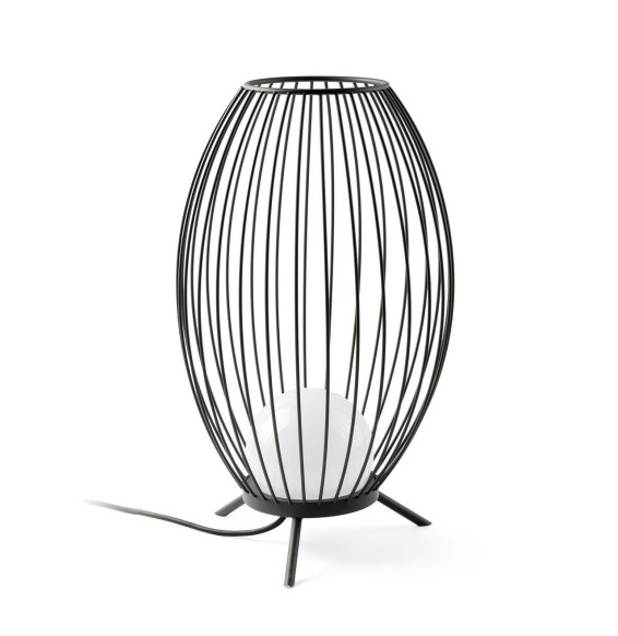 FARO - Luminaria exterior CAGE portátil gris oscuro LED 12W 2700K