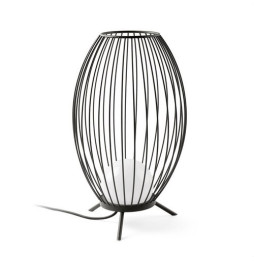 FARO - Luminaria exterior CAGE portátil gris oscuro LED 12W 2700K