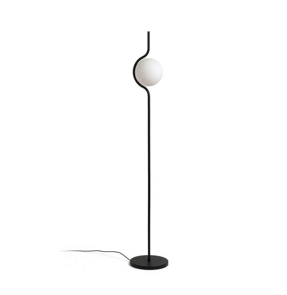 FARO - Luminaria pie LE VITA de salón negro dimable LED 6W 2700K