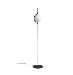 FARO - Luminaria pie LE VITA de salón negro dimable LED 6W 2700K