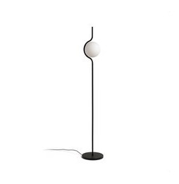 FARO - Luminaria pie LE VITA de salón negro dimable LED 6W 2700K