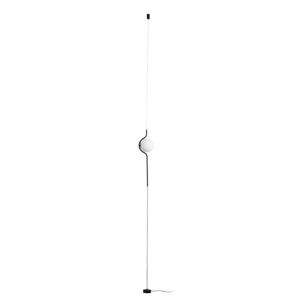 FARO - Luminaria colgante/pie LE VITA de salón negro LED 8W 2700K