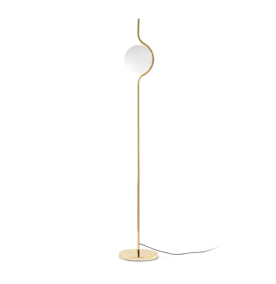 FARO - Luminaria pie LE VITA de salón oro dimable LED 6W 2700K
