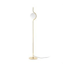 FARO - Luminaria pie LE VITA de salón oro dimable LED 6W 2700K